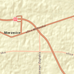 Mierzęcice Street Map