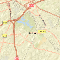 Avion Street Map