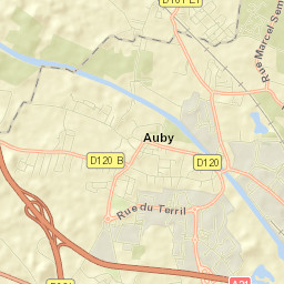 Auby Street Map