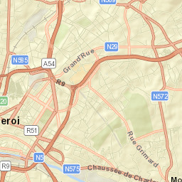 Charleroi Street Map