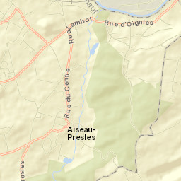 Aiseau Street Map