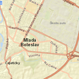 Mladá Boleslav Street Map