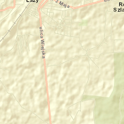 Łazy Street Map