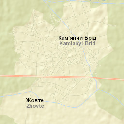 Zhovte Street Map