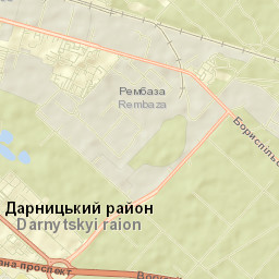 Darnytsia Raion Street Map