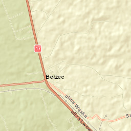 Bełżec Street Map