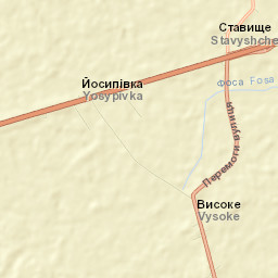 Stavyshche Street Map