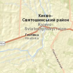 Kyyevo-Svyatoshyns’kyy Rayon Street Map