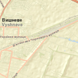 Vyshneve Street Map
