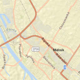 Mělník Street Map