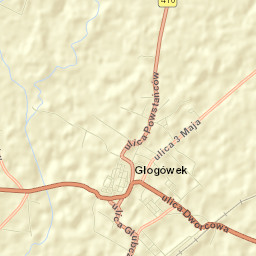 Głogówek Street Map