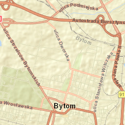 Bytom Street Map