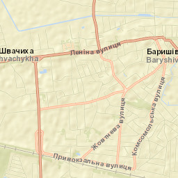 Baryshivka Street Map