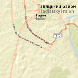 Hadiach Street Map
