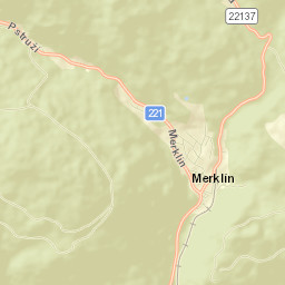 Merklín Street Map