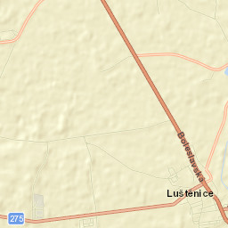 Luštěnice Street Map