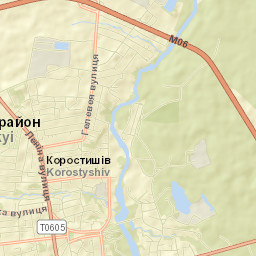 Korostyshiv Street Map
