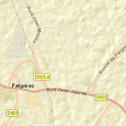 Feignies Street Map