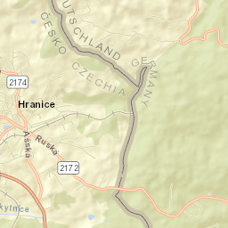 Hranice Street Map
