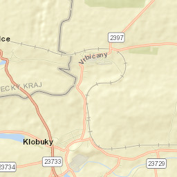 Klobuky Street Map