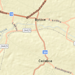 Byšice Street Map