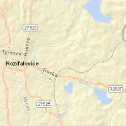 Rožďalovice Street Map