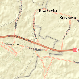 Sławków Street Map