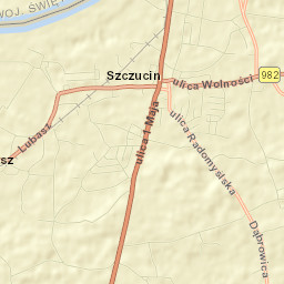 Szczucin Street Map