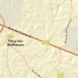 Tilloy-lès-Mofflaines Street Map