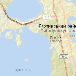 Yahotyn Street Map