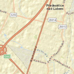 Předměřice nad Labem Street Map