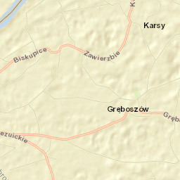Gręboszów Street Map