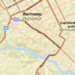 Zhytomyr Street Map