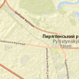 Pyriatyn Street Map