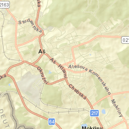 Aš Street Map