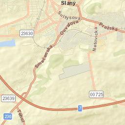 Slaný Street Map