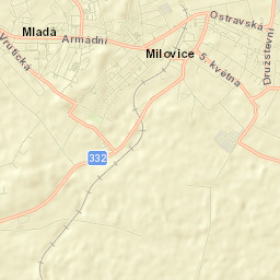 Milovice Street Map