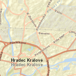 Hradec Králové Street Map