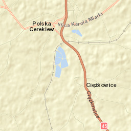 Polska Cerekiew Street Map