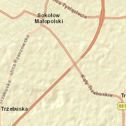 Sokołów Małopolski Street Map
