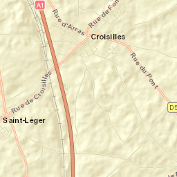 Croisilles Street Map
