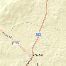 Vroutek Street Map