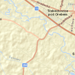 Třebechovice pod Orebem Street Map