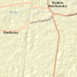 Kuźnia Raciborska Street Map