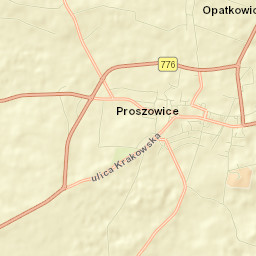 Powiat proszowicki Street Map