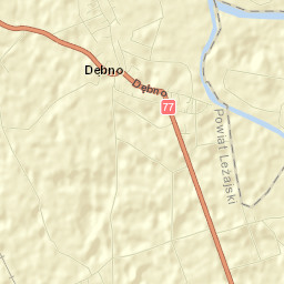 Dębno Street Map