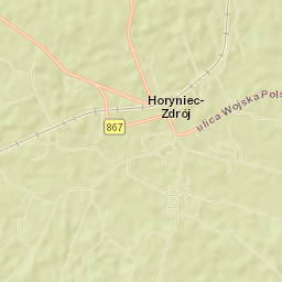 Horyniec-Zdrój Street Map