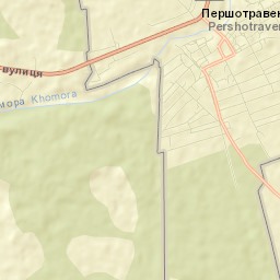 Pershotravensk Street Map