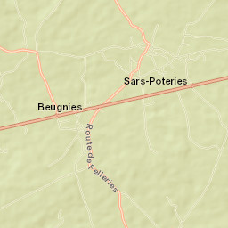 Sars-Poteries Street Map