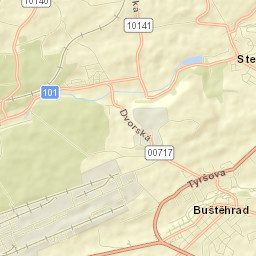 Buštěhrad Street Map